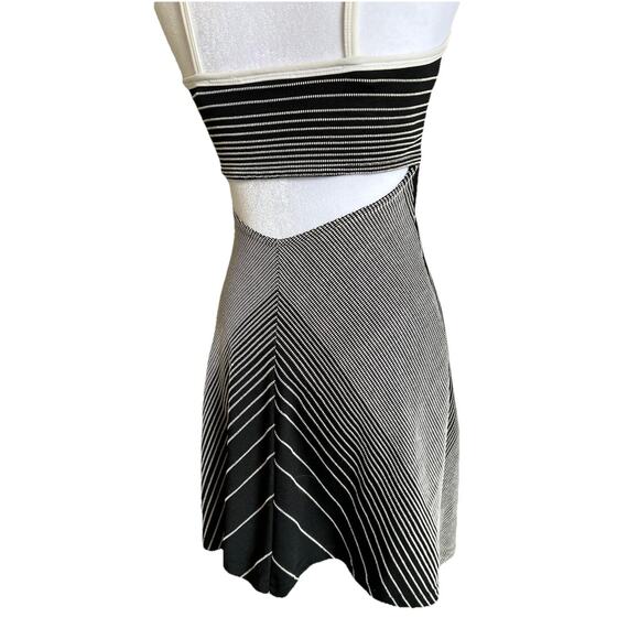 VTG Y2K Rampage Dress Geometric Stripes BodyCon Cutout Retro Disco Club RARE! S - Picture 10 of 10